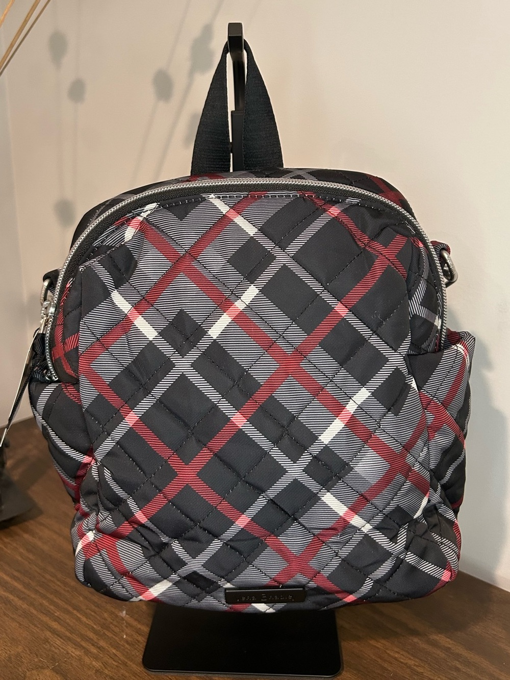 Vera Bradley Convertible Small Backpack Paris Plaid NWT Quilted Bag